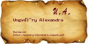 Ungváry Alexandra névjegykártya