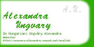 alexandra ungvary business card